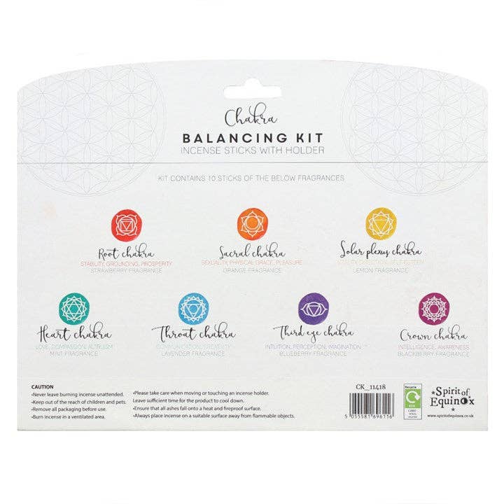 Chakra Incense Balancing Kit | 7 Incenses and Holder