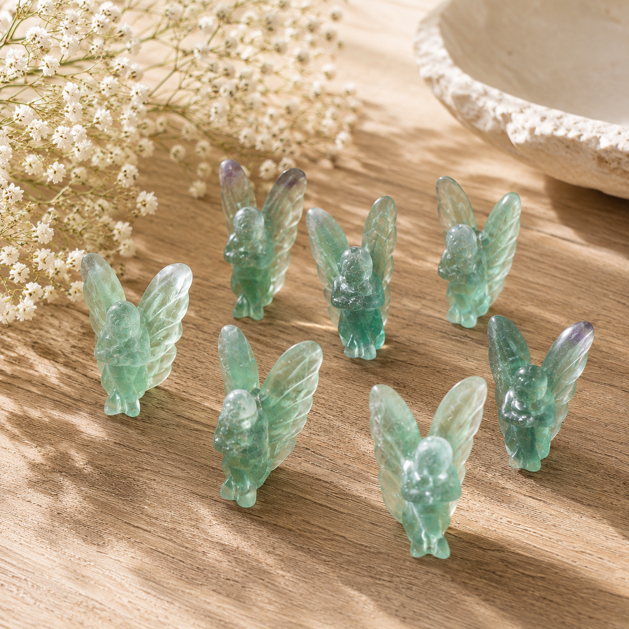 Flourite Fairy Carving