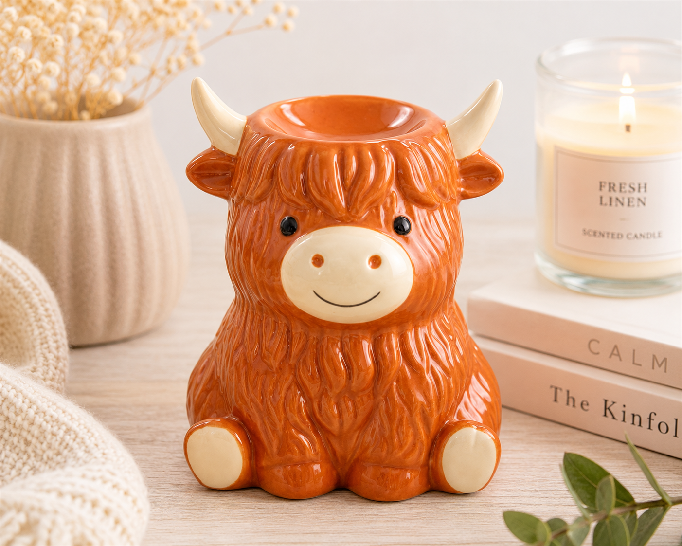 Highland Cow Ceramic Oil Burner and Wax Warmer
