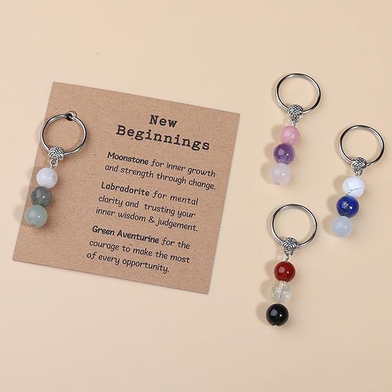 Crystal Intention Keychains