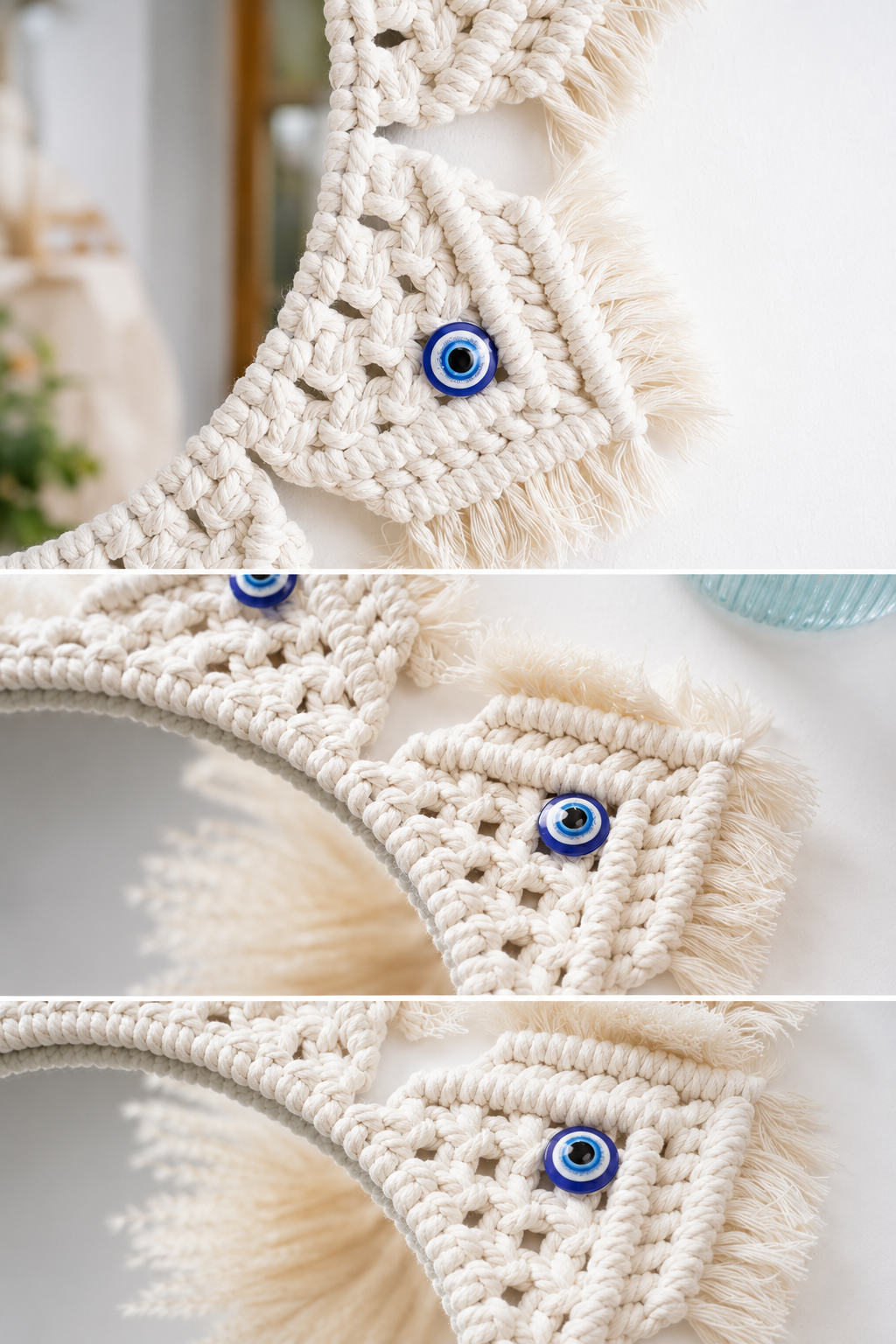 Evil Eye Macramé Mirror