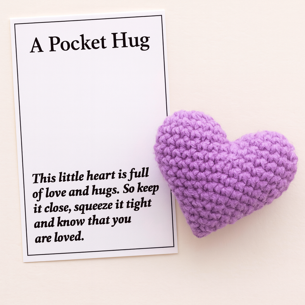 Pocket Hug - Small Crochet Heart Gift