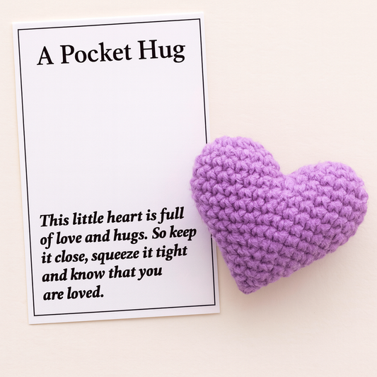 Pocket Hug - Small Crochet Heart Gift