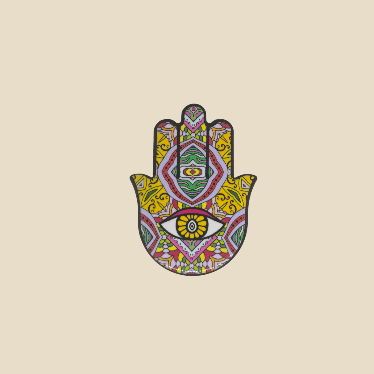 Hand of Hamsa Ceramic Fridge Magnets