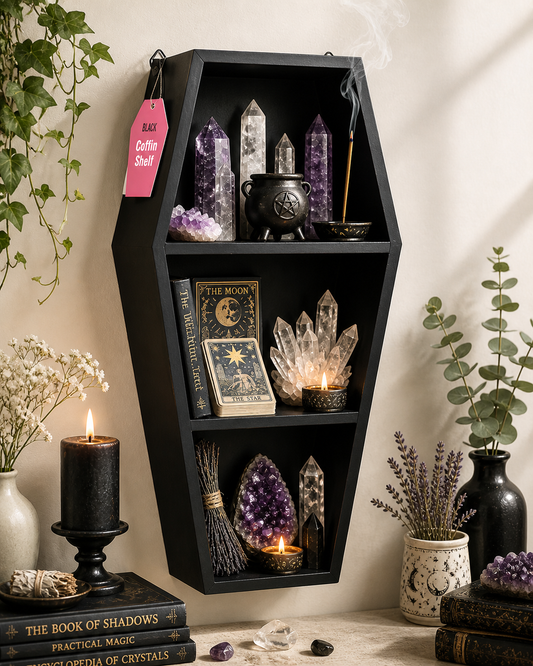 Small Black Coffin Shelf