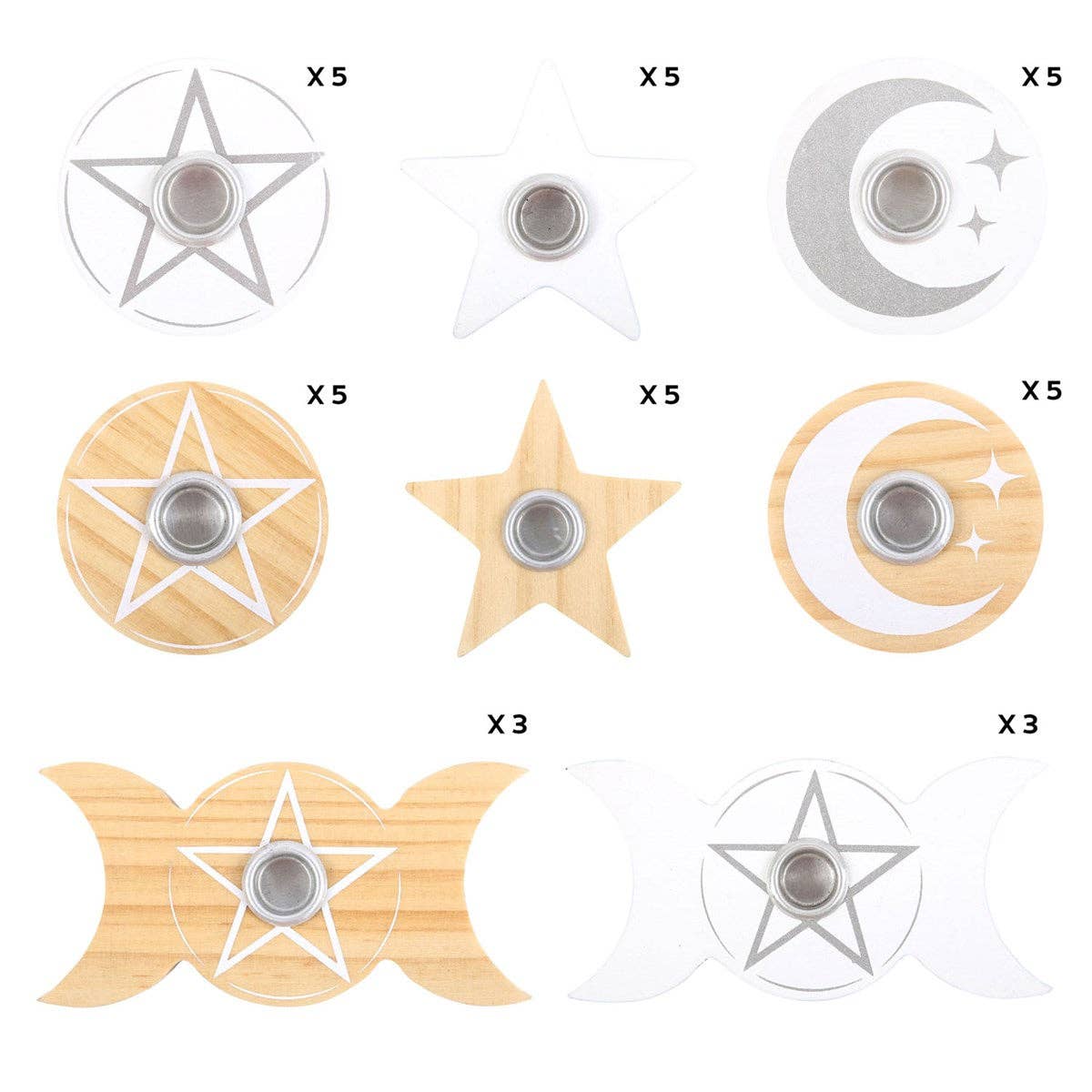 Mixed White and Natural Spell Candle Holders