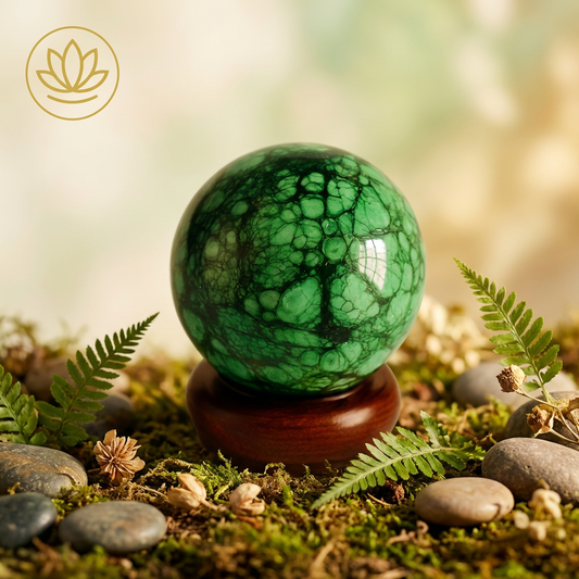 Malachite Crystal Sphere