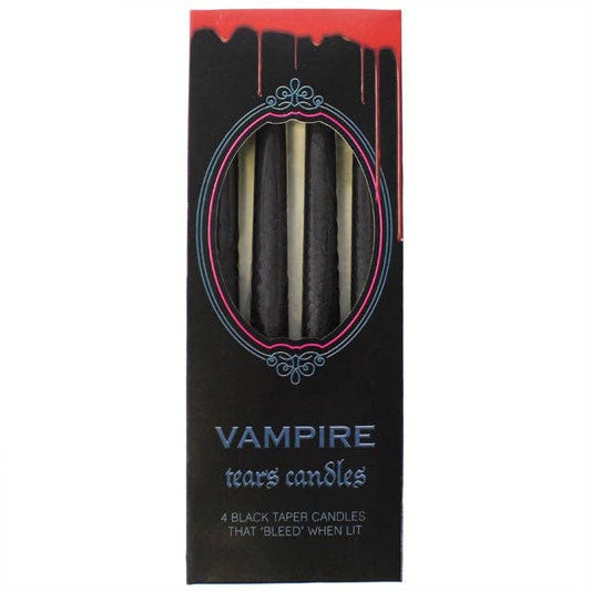 Set of 4 Vampire Tears Taper "Bleeding" Candles