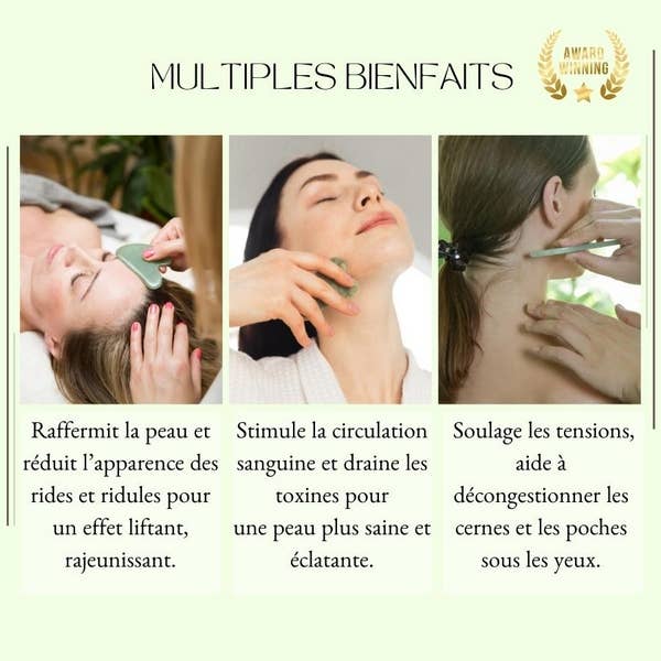 Gua sha beauty accessory | Green Jade Stone