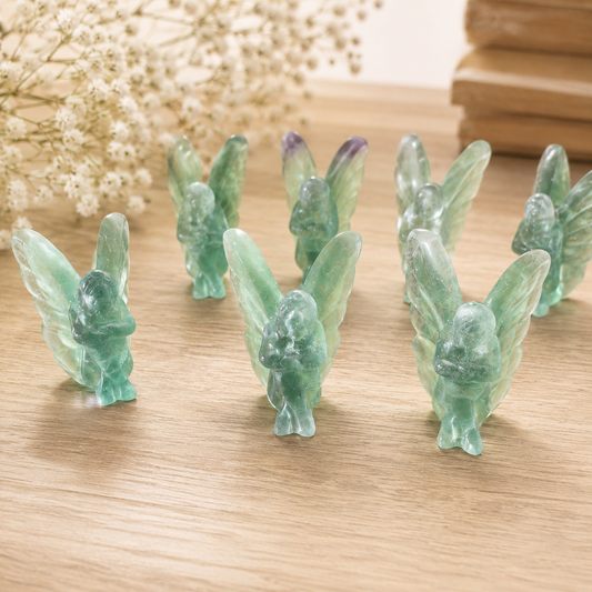 Flourite Fairy Carving
