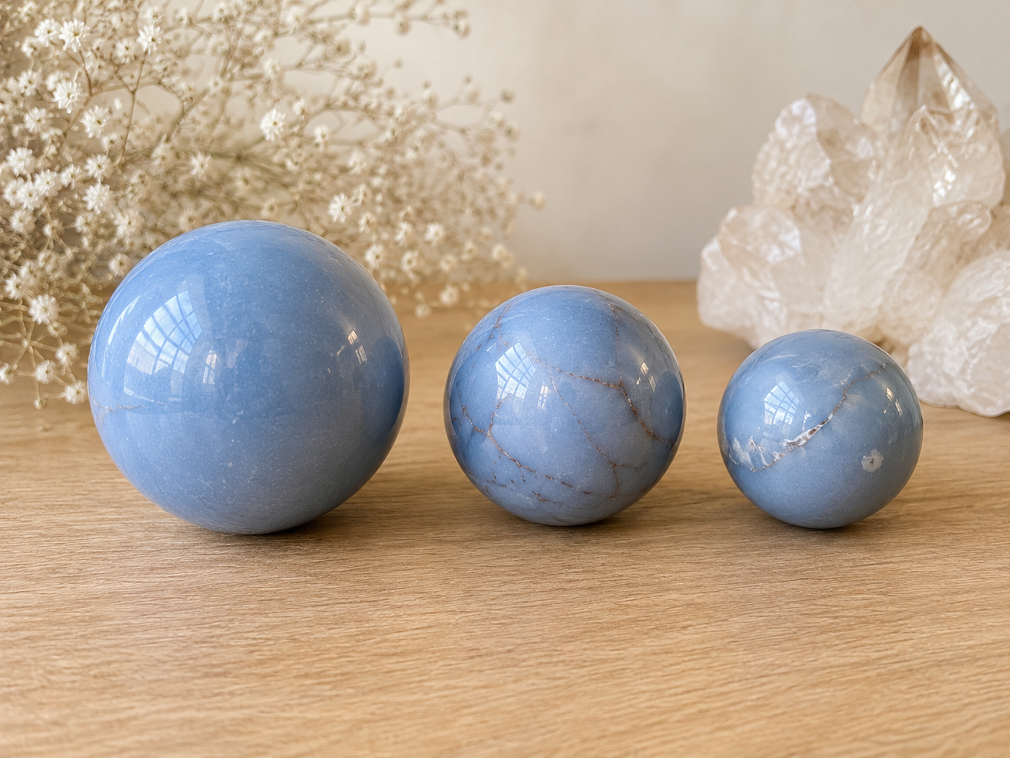 Blue Angelite Spheres