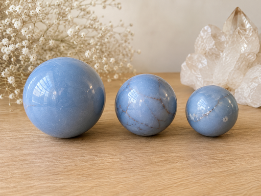 Blue Angelite Spheres