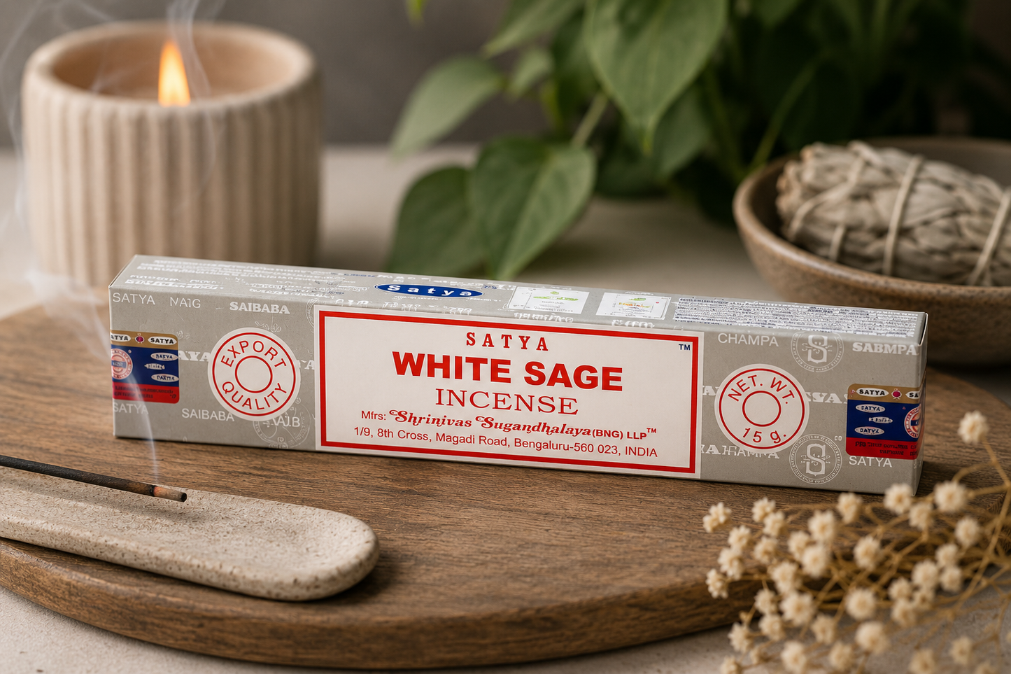 White Sage Incense by Satya - Perfect for Peace, Meditation & balance