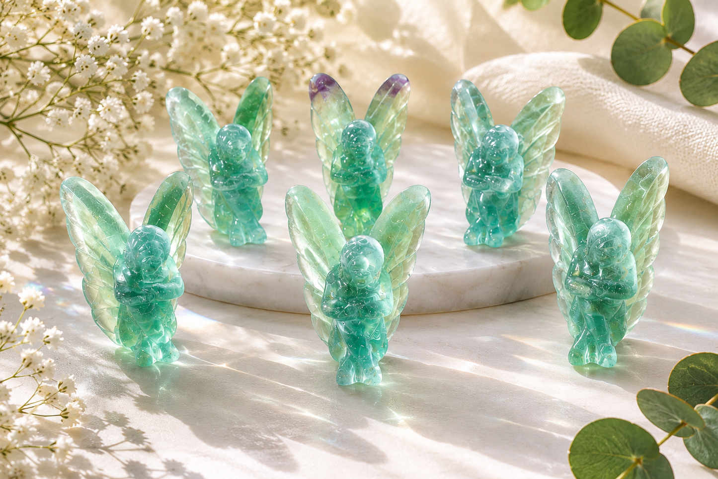 Flourite Fairy Carving