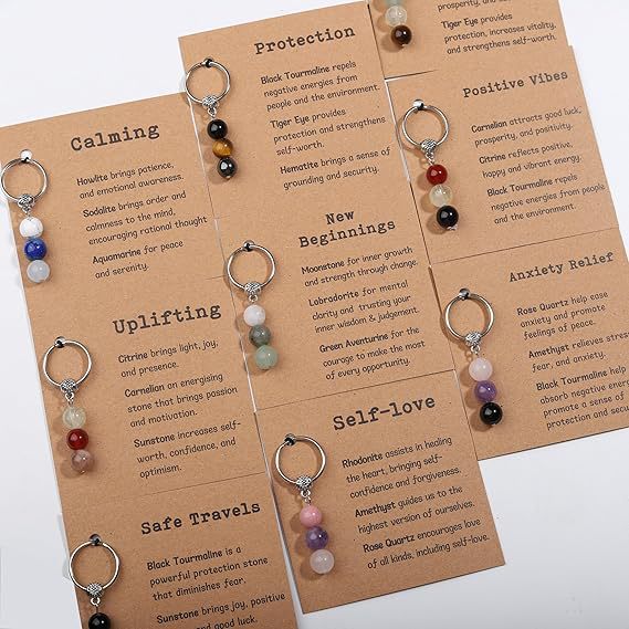 Crystal Intention Keychains