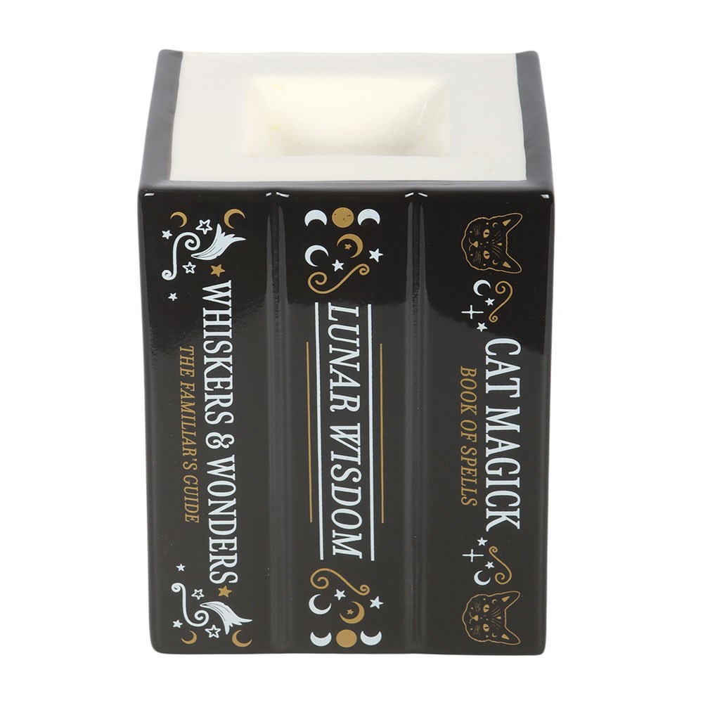 Black Cat Book of Spells Oil Burner and Wax Warmer