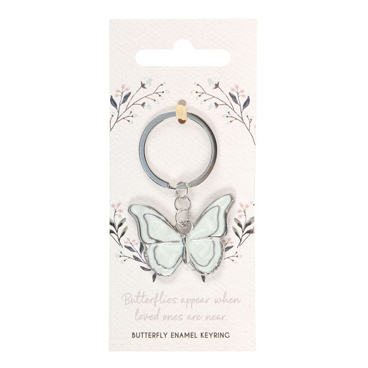 Butterflies appear Keychain | Memorial Gift