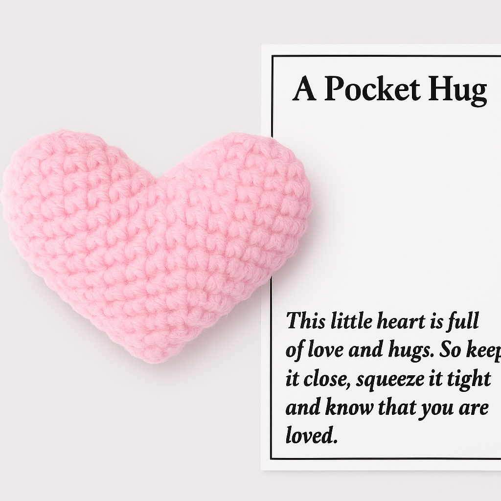 Pocket Hug - Small Crochet Heart Gift