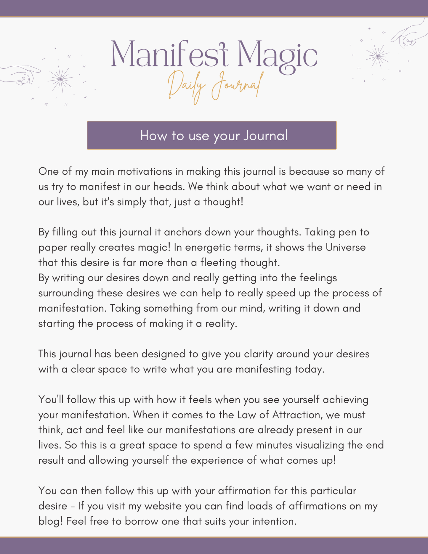 Manifest Magic - The Daily Journal
