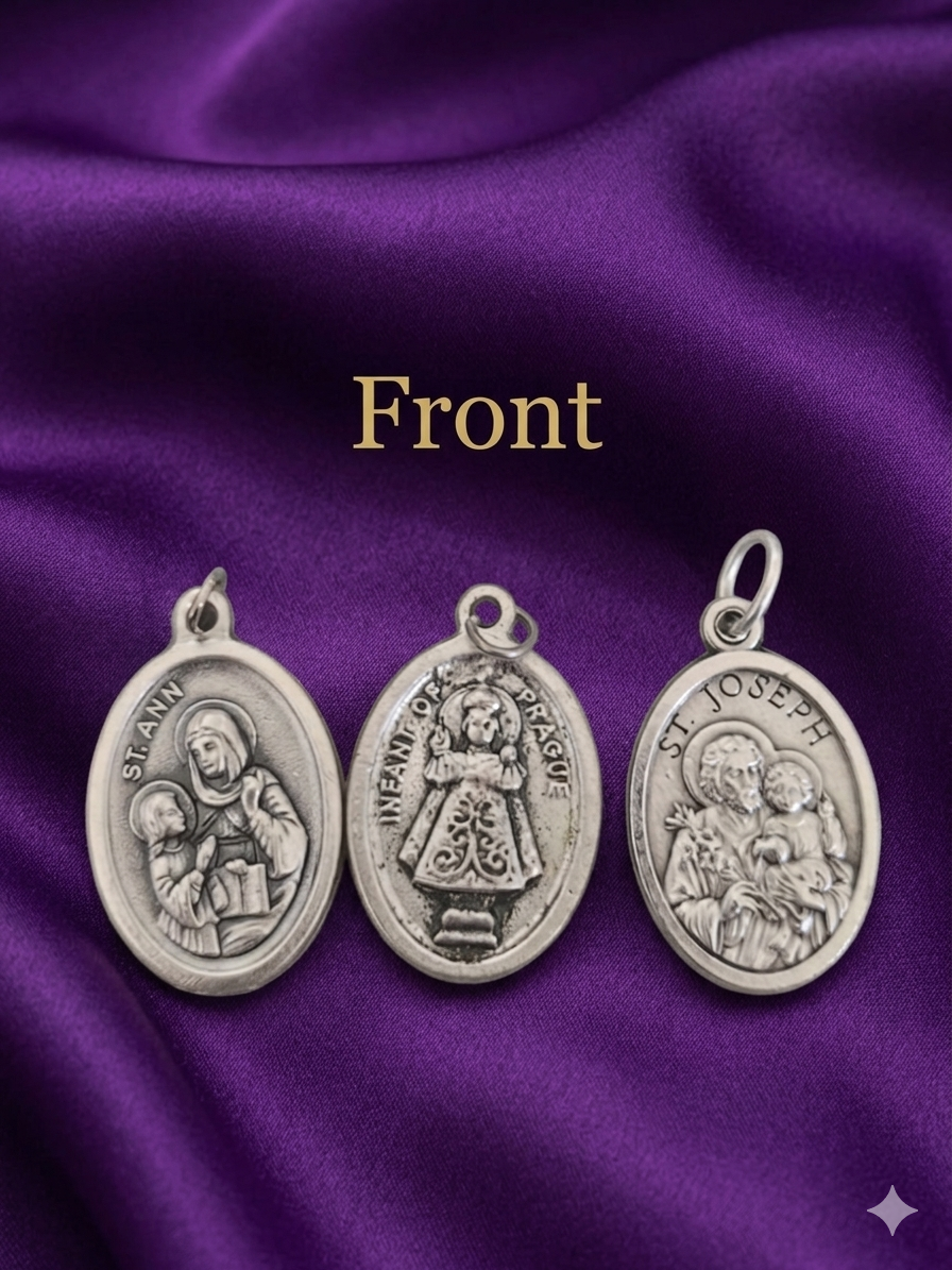 Italian-Made Double-Sided Catholic Holy Medals.