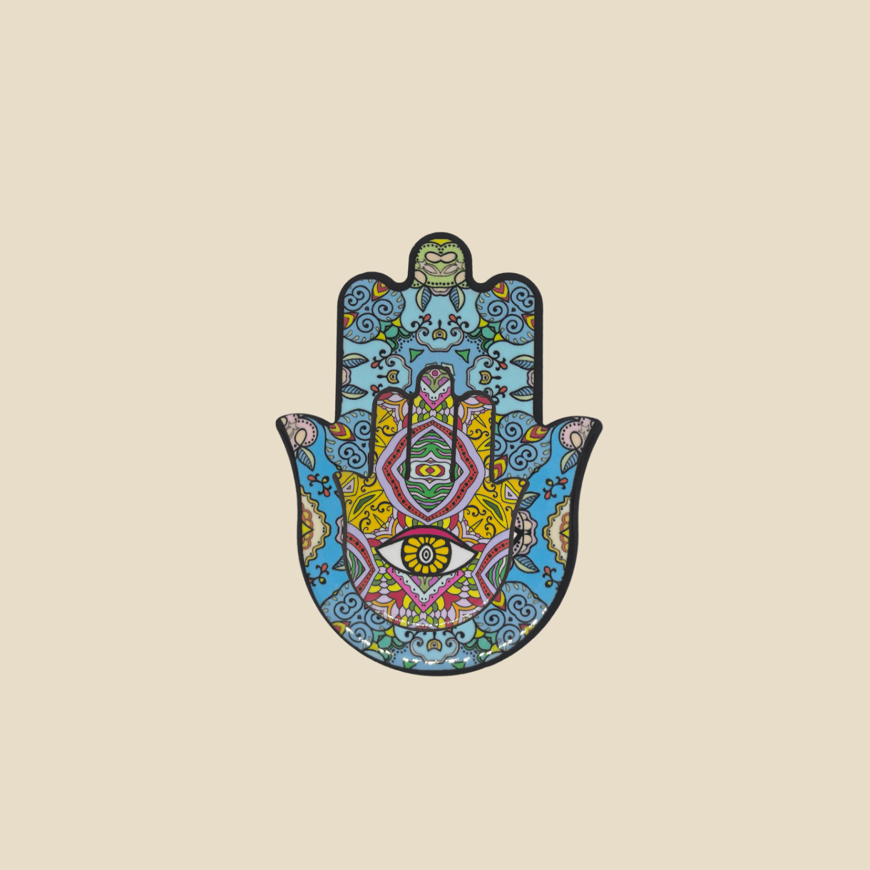 Hand of Hamsa Ceramic Fridge Magnets