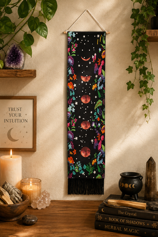 Moon Garden Wall Tapestry
