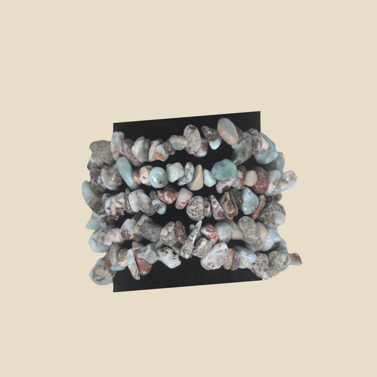 Larimar Crystal Chip Bracelet