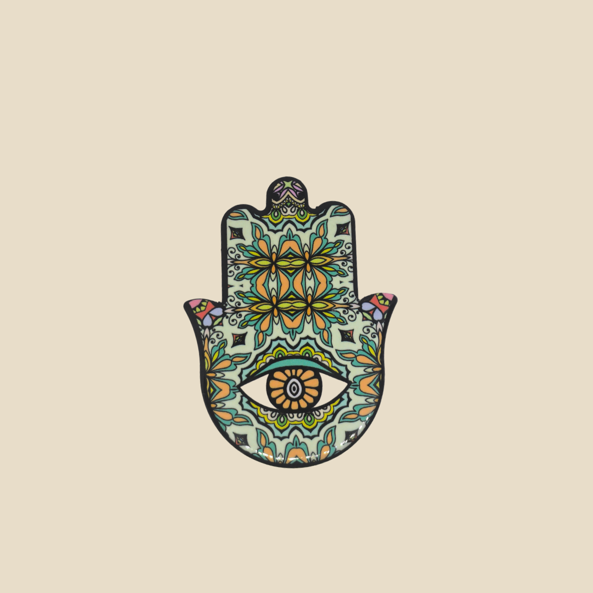 Hand of Hamsa Ceramic Fridge Magnets