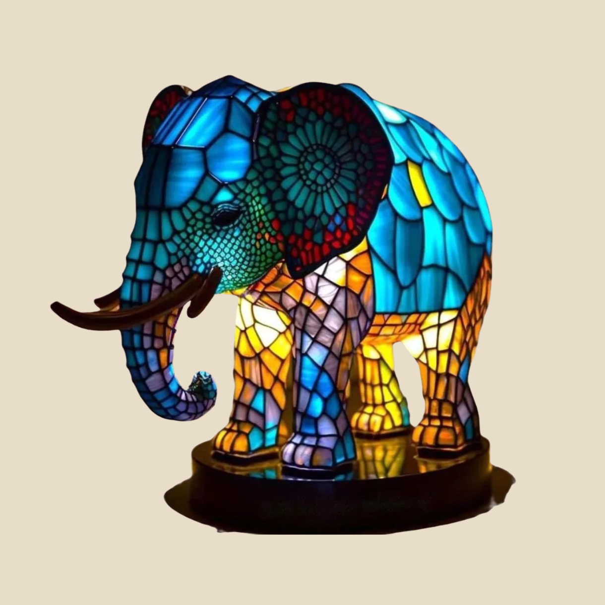 Spirit Animal Lamp - USB powered Stained Glass Effect