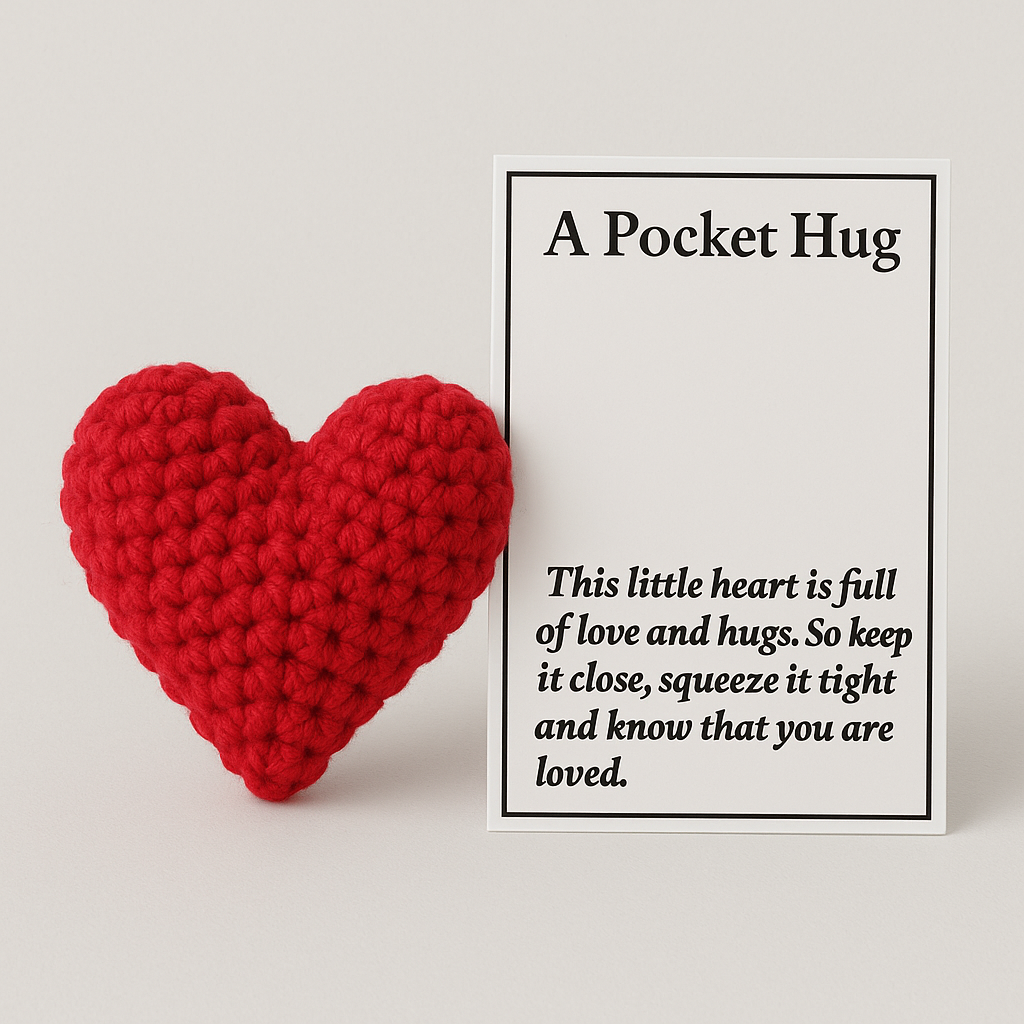 Pocket Hug - Small Crochet Heart Gift