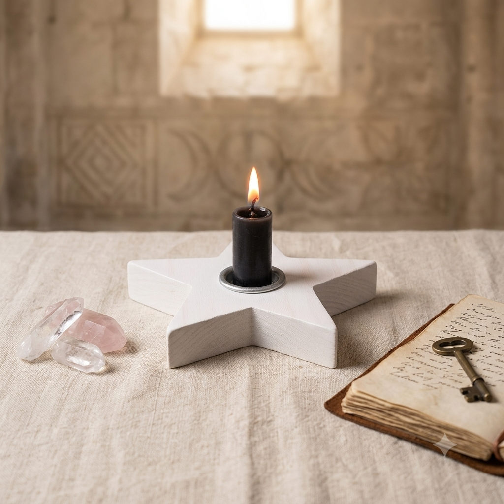 Mixed White and Natural Spell Candle Holders